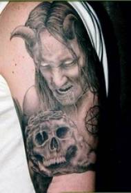 shaidan tattoo sauki iri-iri baki launin tokala zane almara tattoo Tsarin