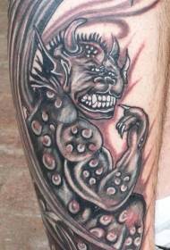 calf funny dripping monster tattoo pattern