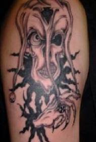 Model de tatuaj demon clovn nebun