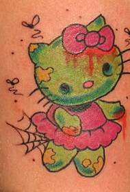 Hello Kitty татуіроўка зомбі