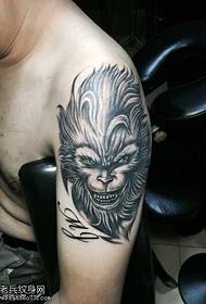 Patrón de tatuaje de brazo Sun Wukong