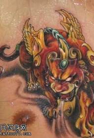 Lucky God beast tattoo pattern