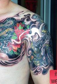 male half armor tattoo picture  152352 - Big Arm Color Tattoo Pattern