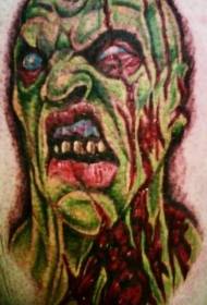 χρώμα πόδι τρομακτικό ζόμπι εικόνα τατουάζ