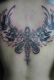 good-looking angel tattoo pattern