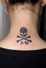 κορίτσι λαιμό τοτέμ μοτίβο τατουάζ