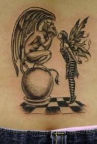 Fairy and Monster Tattoo Pattern á töflunni 152693 - Dásamlegt húðflúrmynstur fyrir álfa litblóm