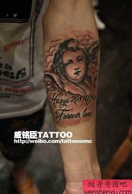 braç bonic popular patró de tatuatge d'àngel