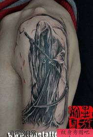 arm handsome death tattoo pattern