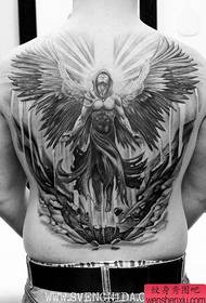 αρσενικό πίσω όμορφος δημοφιλής Πλήρης πίσω αγγέλου μοτίβο τατουάζ
