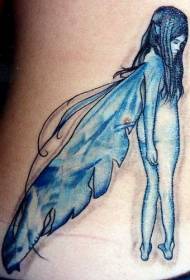 Blue Sad Elf Tattoo Pattern