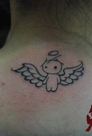 cute fashion totem cherub tattoo pattern