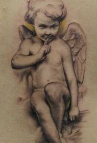 Western Angel Cupid Tattoo Pattern