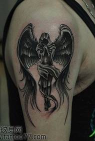 grande braço clássico popular anjo asas tatuagem padrão