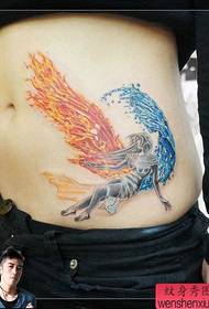 beauty belly beautifully popular color angel tattoo pattern
