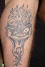 Angry Devil Tattoo Pattern en Flamo
