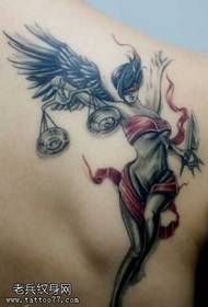 Armature Angel Female Tattoo Patroon