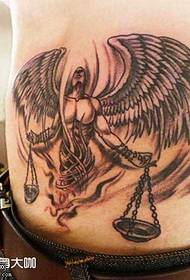 Waist Angel Tattoo Pattern