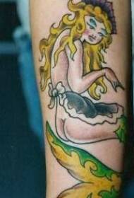 arm color sexy mermaid tattoo picture