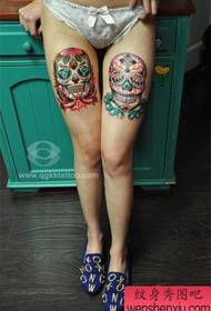 girls legs beautiful popular color tattoo tattoo pattern