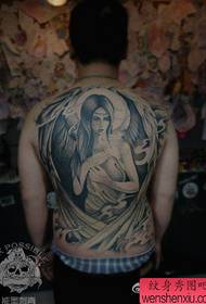 cool back of the boy's classic back full of angel tattoo designs
