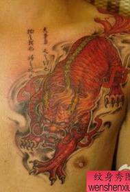 jednobojni uzorak tetovaže: uzorak u obliku prsa jednolik, uzorak tetovaža