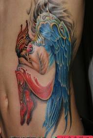 мода шема на тетоважи - шема на тетоважи на крилјата со ангели