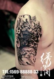 Patrón de tatuaje de hombro Tangshi clásico