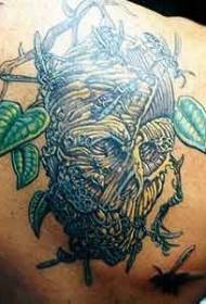 Wood Tree Monster Tattoo Pattern