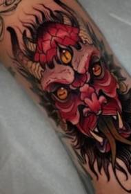 νεοελληνικό διάβολο μοτίβο τατουάζ του Σατανά 9