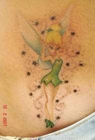 Cartoon Elf u Sky Star Tattoo Pattern