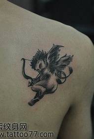 гръб сладък модел малък татуировка ангел Купидон