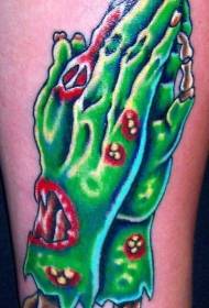 noga u boji zombi molitva Ručna tetovaža slike