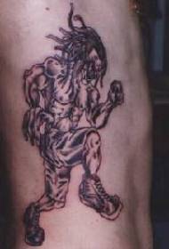 Chodzący wzór tatuażu demon voodoo