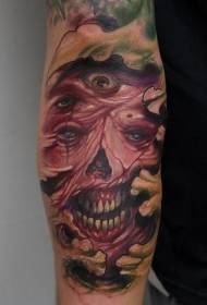 Patrón de tatuaxe de monstro de varios ollos