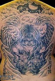 Natrag uzorak anđeoske tetovaže