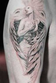 arm cherub tattoo pattern