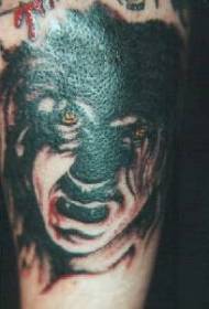 demon realistic tattoo pattern in the movie