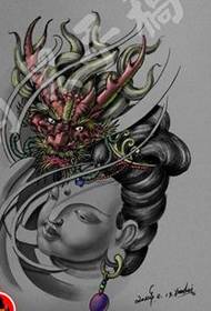 a suitable for the Guanyin Kirin on the big arm Tattoo picture