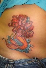 letheka lehlakoreng le nyane la setšoantšo sa tattoo sa mermaid