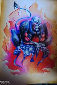 color demon tattoo pattern