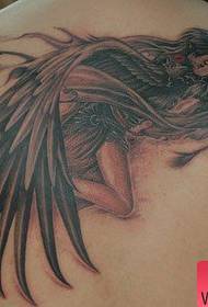 male back classic angel Tattoo pattern