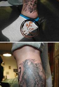 manliga ben populära coola modiga trupper tatuering mönster