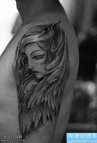 arm angel tattoo pattern