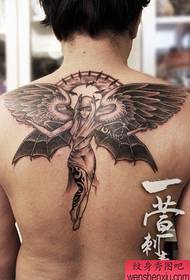 after boys Back popular pop angel tattoo pattern