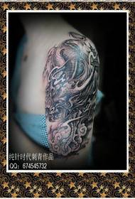 handsome male arm unicorn tattoo pattern