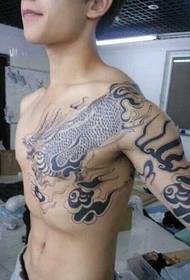 Small brother Zhang Qiling's unicorn tattoo pattern