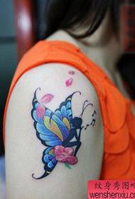 beautiful arm beautiful color butterfly elf tattoo pattern