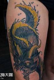 leg cat unicorn tattoo pattern