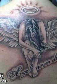 Natrag izgubljeni uzorak tetovaže anđela